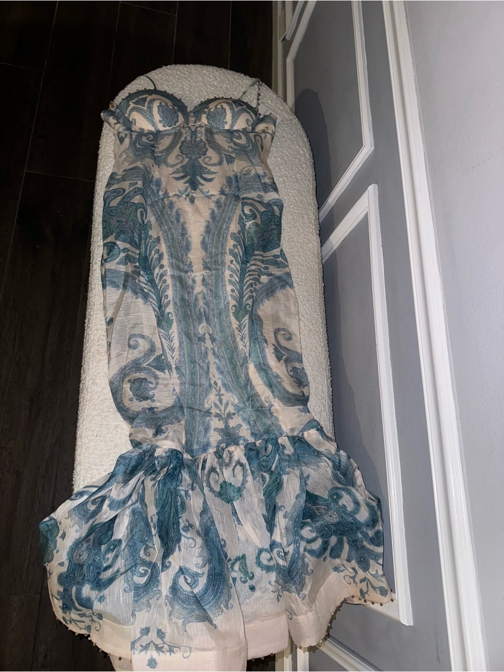 Zimmermann Illuminati Blue and White Paisley Dress size 0 - Picture 4 of 6
